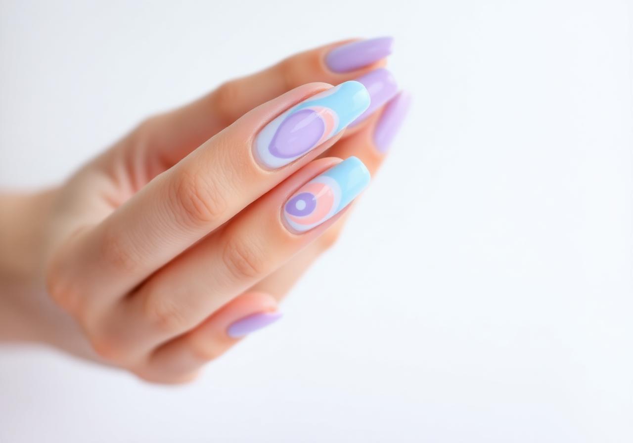 Abstract Swirl Nail Art in Under 15 Minutes