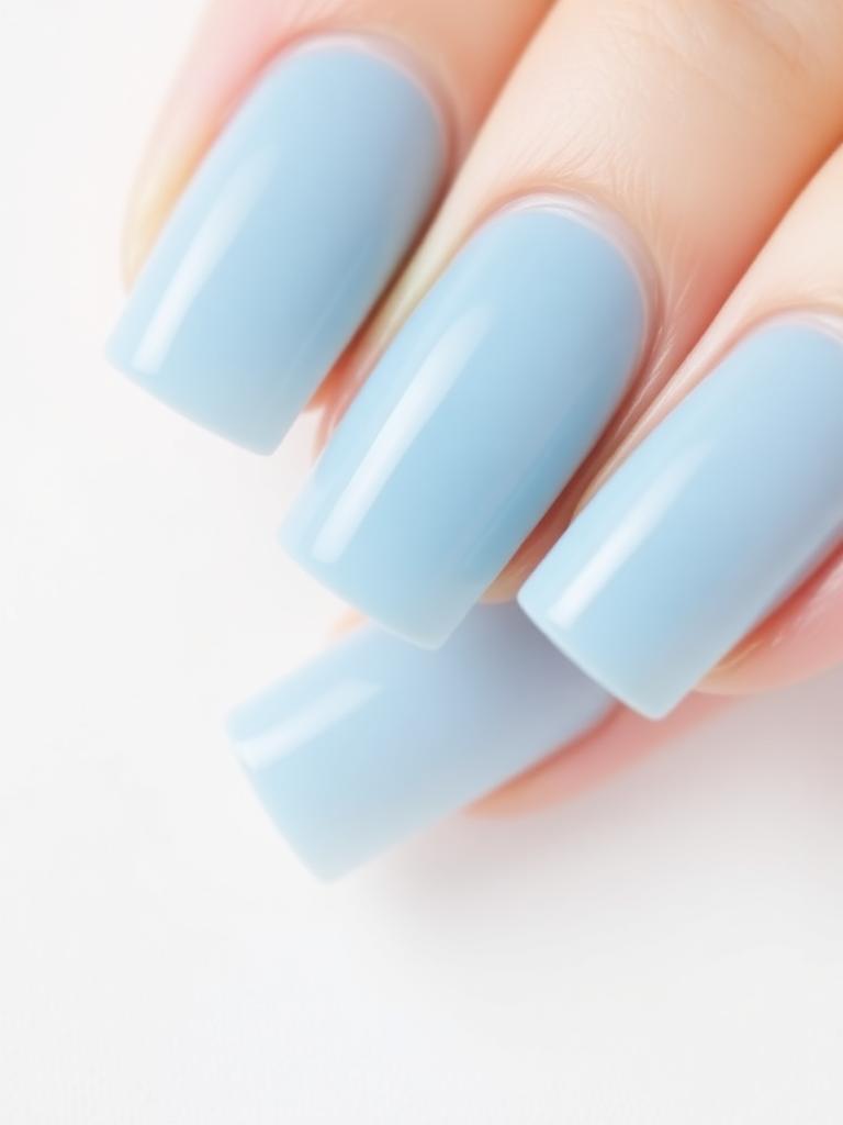 Blueberry Milk Jelly Nails for Short Natural Nails