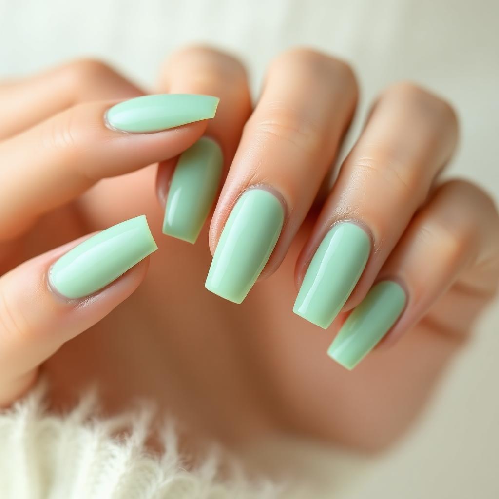 Mint Green Cloud Nails: The Dreamy Spring Aesthetic
