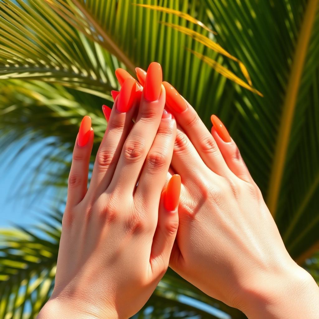 Neon Coral Tropical Nails: The Summer Manicure That Turns Heads